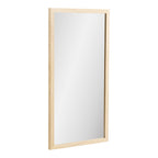 Miroir Scottsdale cadre bois naturel 45x75 cm vue trois quarts