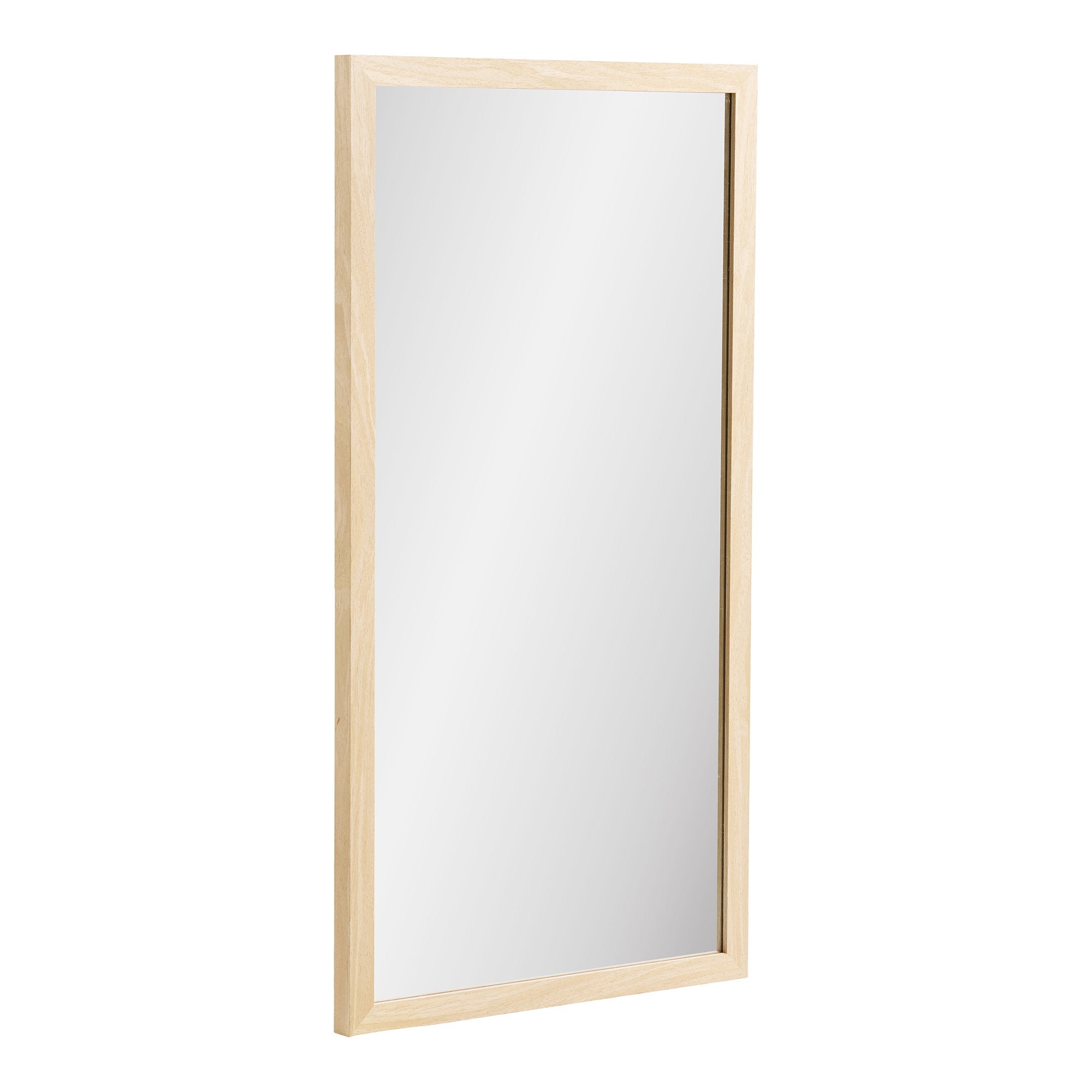 Miroir Scottsdale cadre bois naturel 45x75 cm vue trois quarts