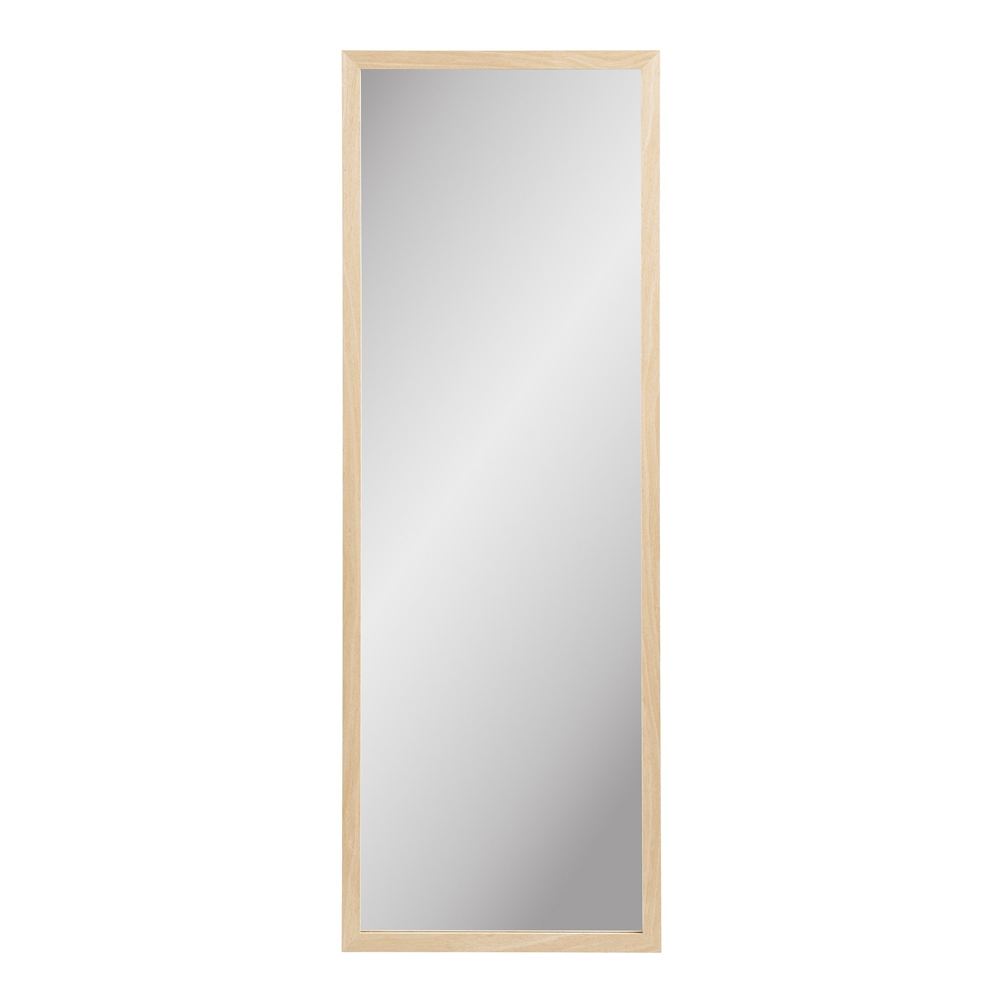 Miroir rectangulaire Scottsdale cadre bois naturel 45x110 cm vue de face