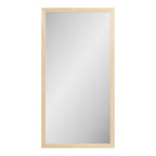 Miroir rectangulaire Scottsdale cadre bois naturel 45x75 cm vue de face