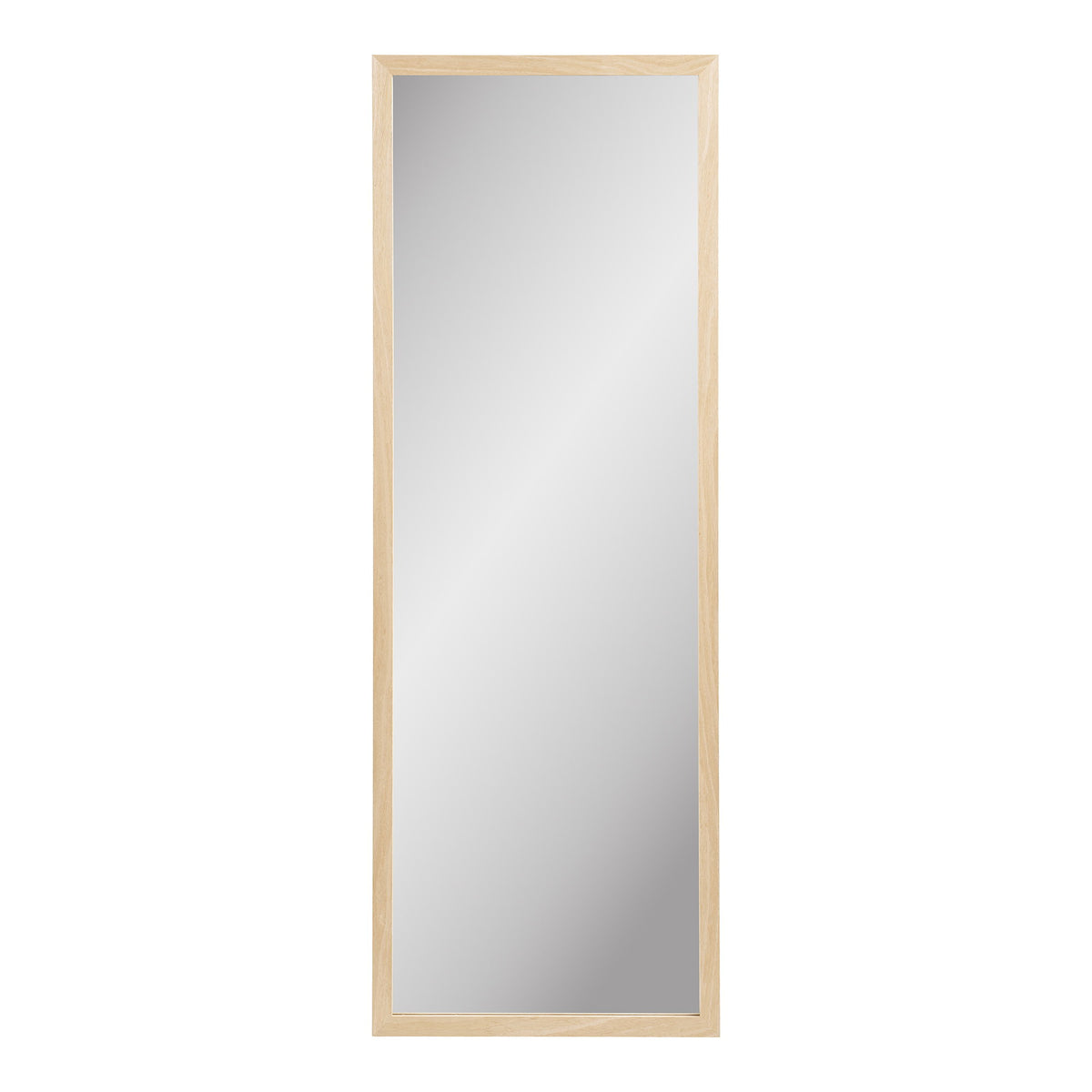 Miroir rectangulaire Scottsdale 45 x 110 cm vu de face cadre fin effet bois clair