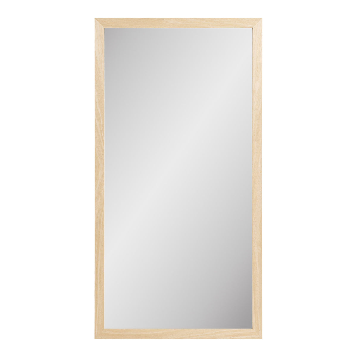 Miroir rectangulaire Scottsdale 45 x 75 cm vu de face cadre fin effet bois clair