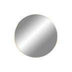 Miroir rond Jersey cadre acier laiton doré diamètre 40 cm vue de face