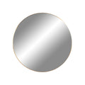 Miroir rond Jersey cadre acier laiton doré diamètre 60 cm vue de face