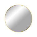 Miroir rond Madrid cadre aluminium laiton doré diamètre 60 cm vue de face