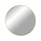 Miroir rond Madrid cadre aluminium laiton doré diamètre 60 cm vue de face