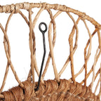 Crochet métallique noir à œillet intégré en haut du cadre du miroir Montezuma