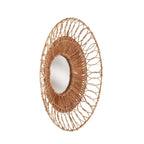 Miroir soleil Montezuma vu de biais sur fond blanc