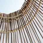 Miroir Tropical rond en rotin naturel, vue 5