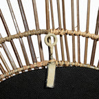 Miroir Tropical rond en rotin naturel, vue 6