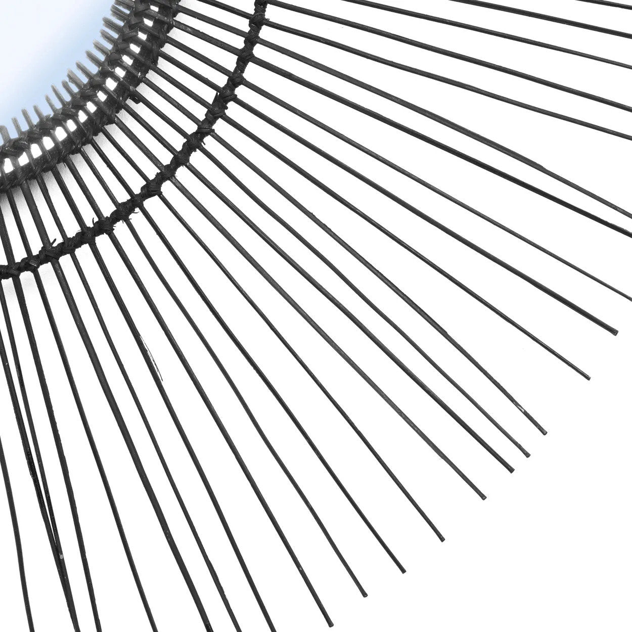 Miroir Tropical rond en rotin noir, vue 3