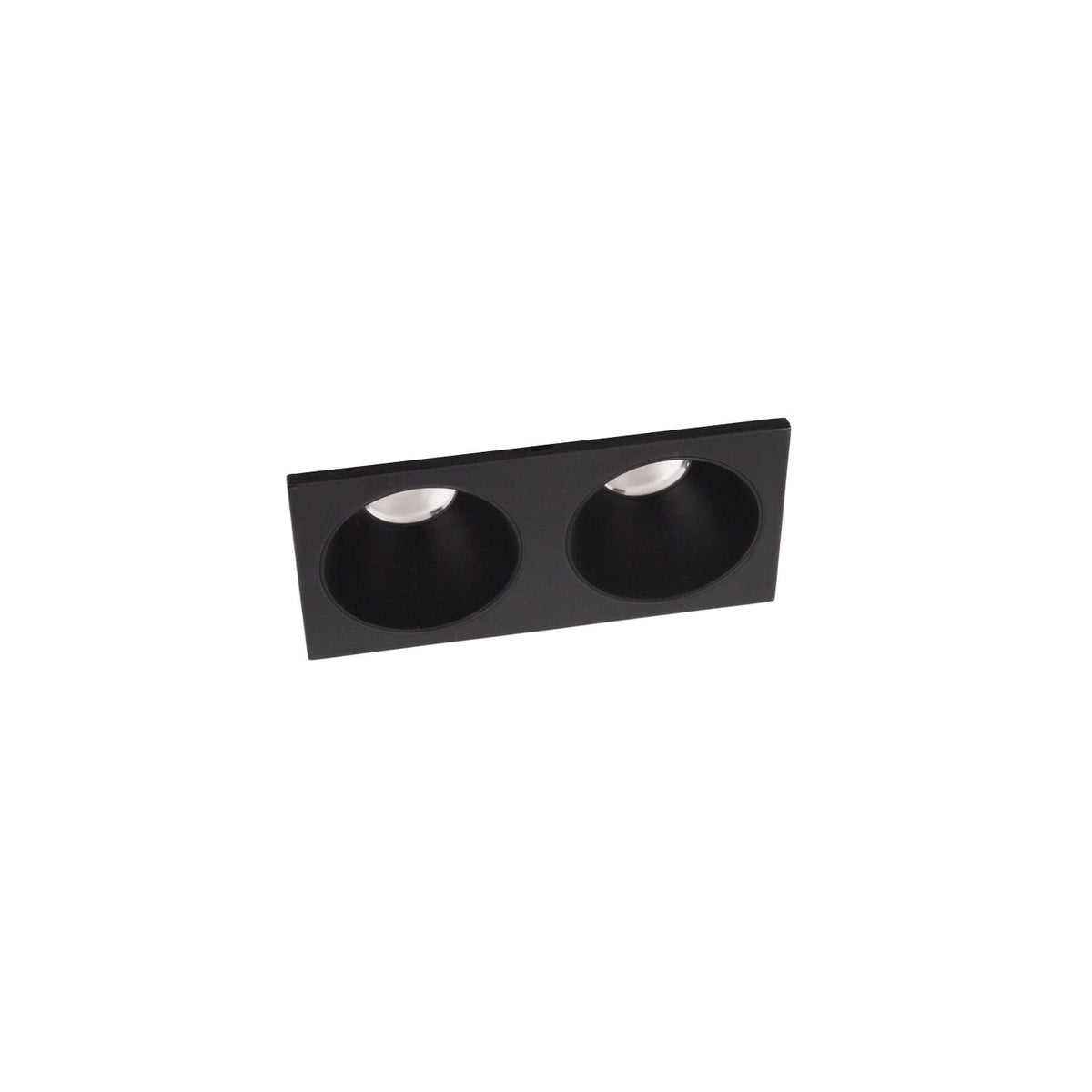 Module LED Modular vu de trois quarts platine noire et deux cellules creuses