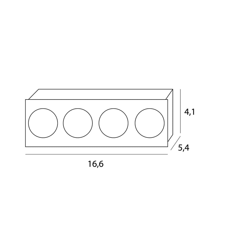 Dimensions 4-cell Modular LED Module (12W)