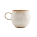 Mug boule en grès émaillé crème 9 cm