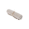 Nappe en lin lavé beige 150x150 cm