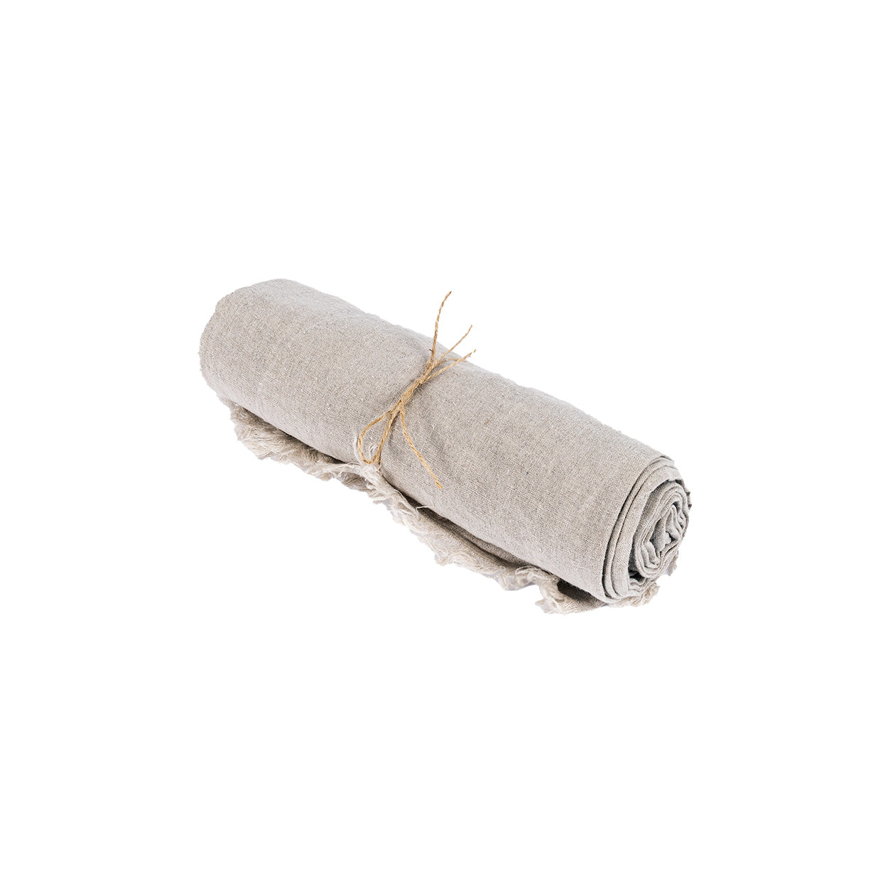 Nappe en lin lavé beige 150x150 cm