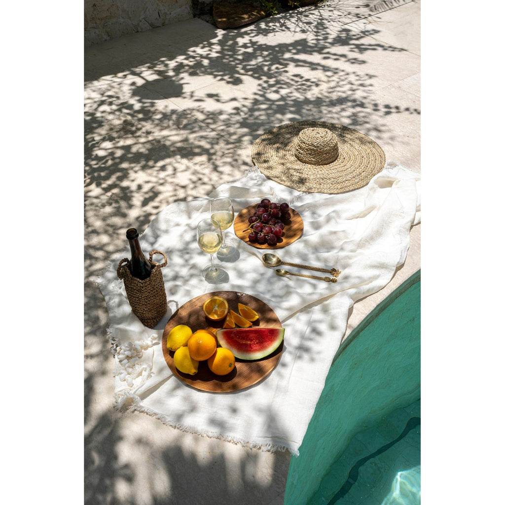 Nappe en lin lavé écru 150x200 cm, vue 4