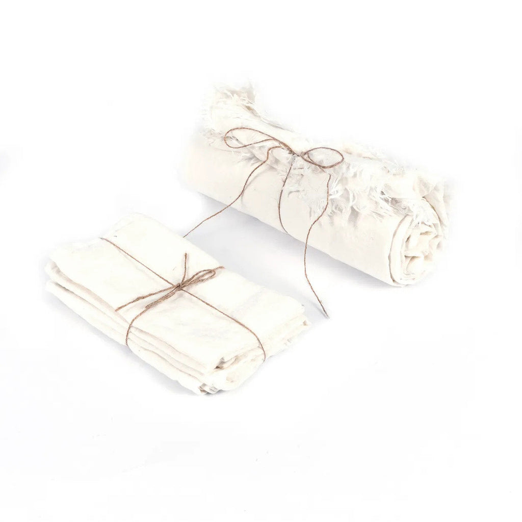 Nappe en lin lavé écru 180x300 cm, vue 5