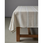 Nappe Provence en lin à rayures noires 150x250 cm, vue 4