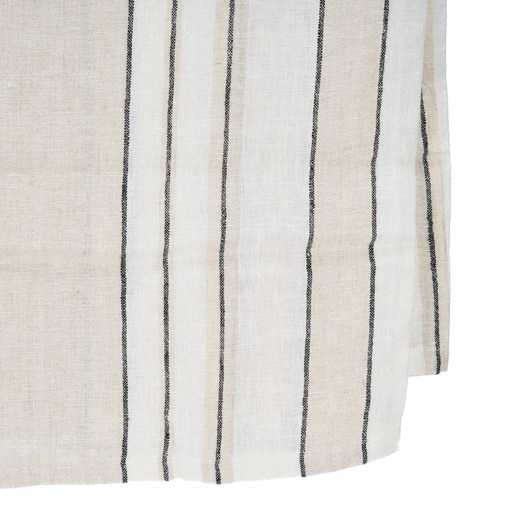 Nappe Provence en lin à rayures noires 150x250 cm, vue 6