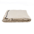 Nappe Tuscany en lin naturel à surpiqûre noire 150x250 cm