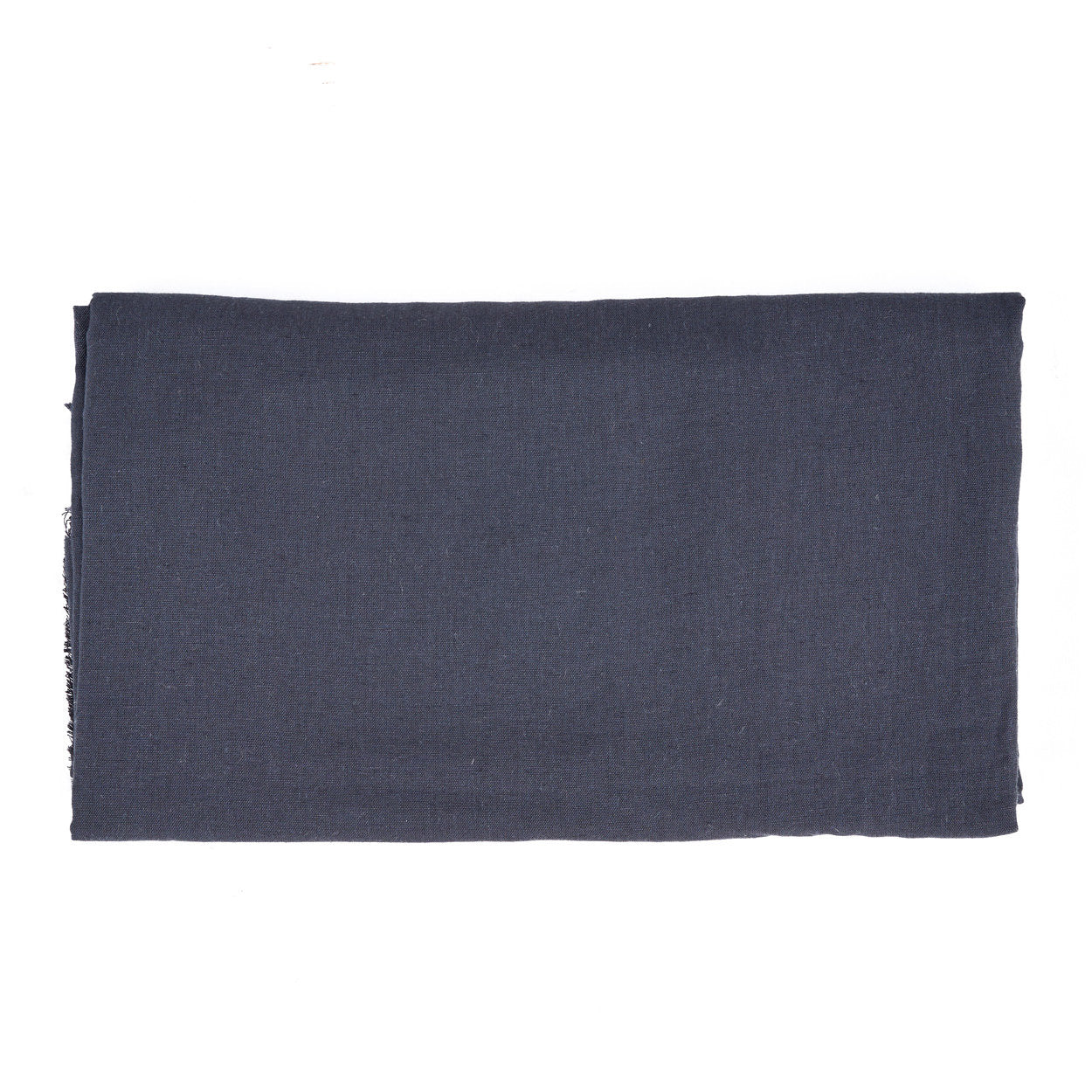 Nappe Tuscany en lin noir à surpiqûre écrue 150x300 cm, vue 8