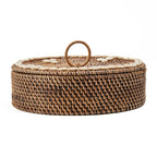 Panier à compartiments en rotin et coquillage, vue 4