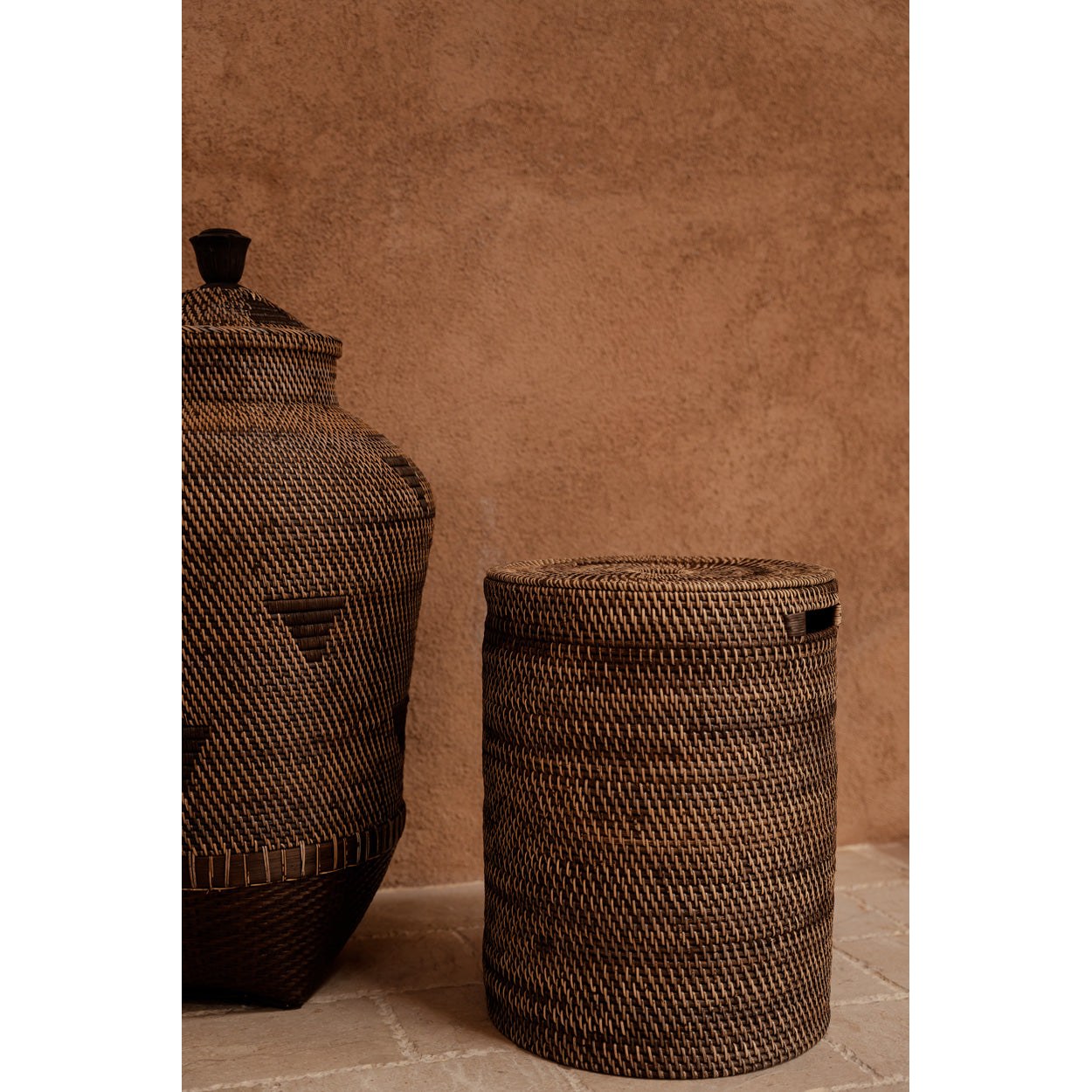 Panier Laundrilla en rotin en situation