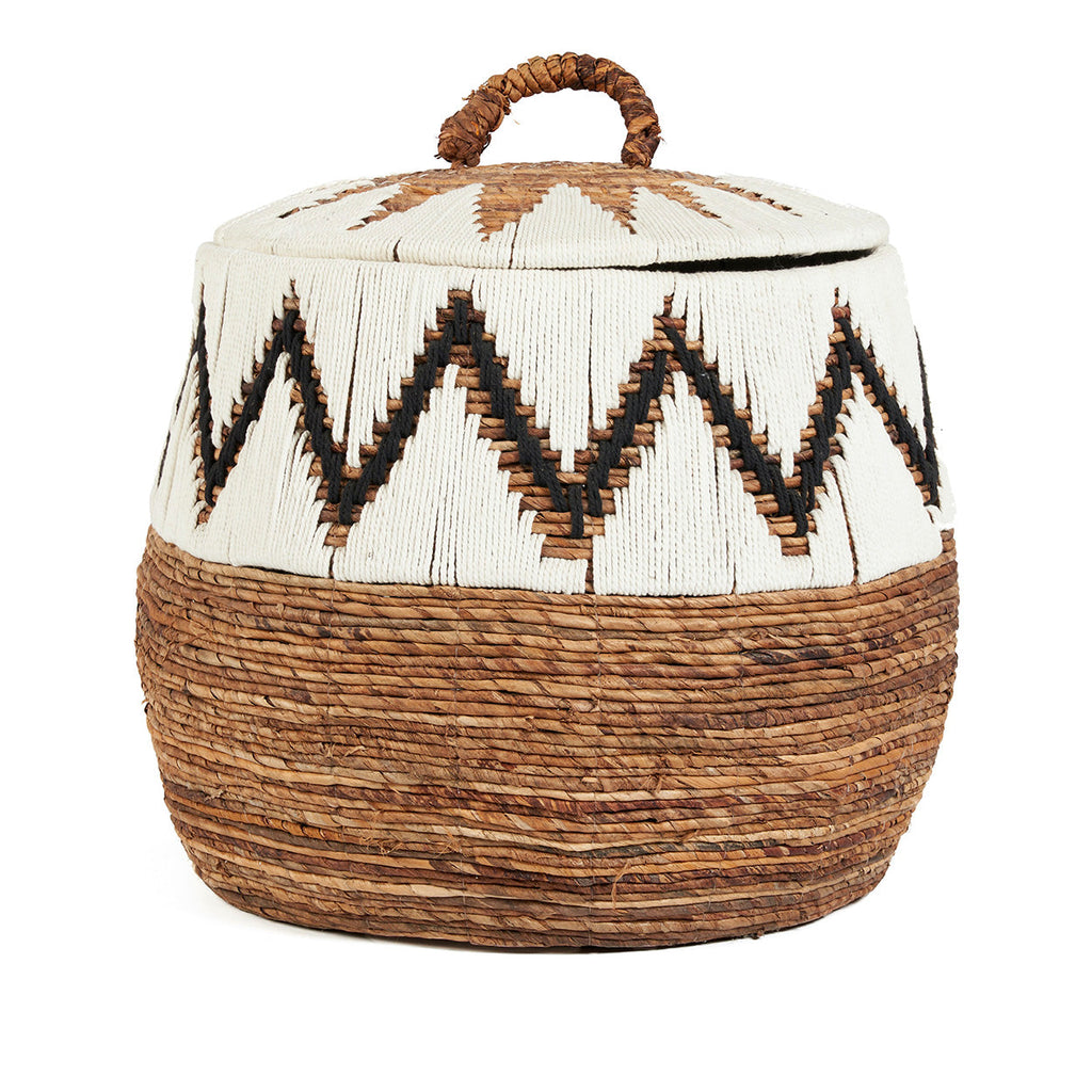 Panier Little Bay en feuille de bananier blanchie grand modèle
