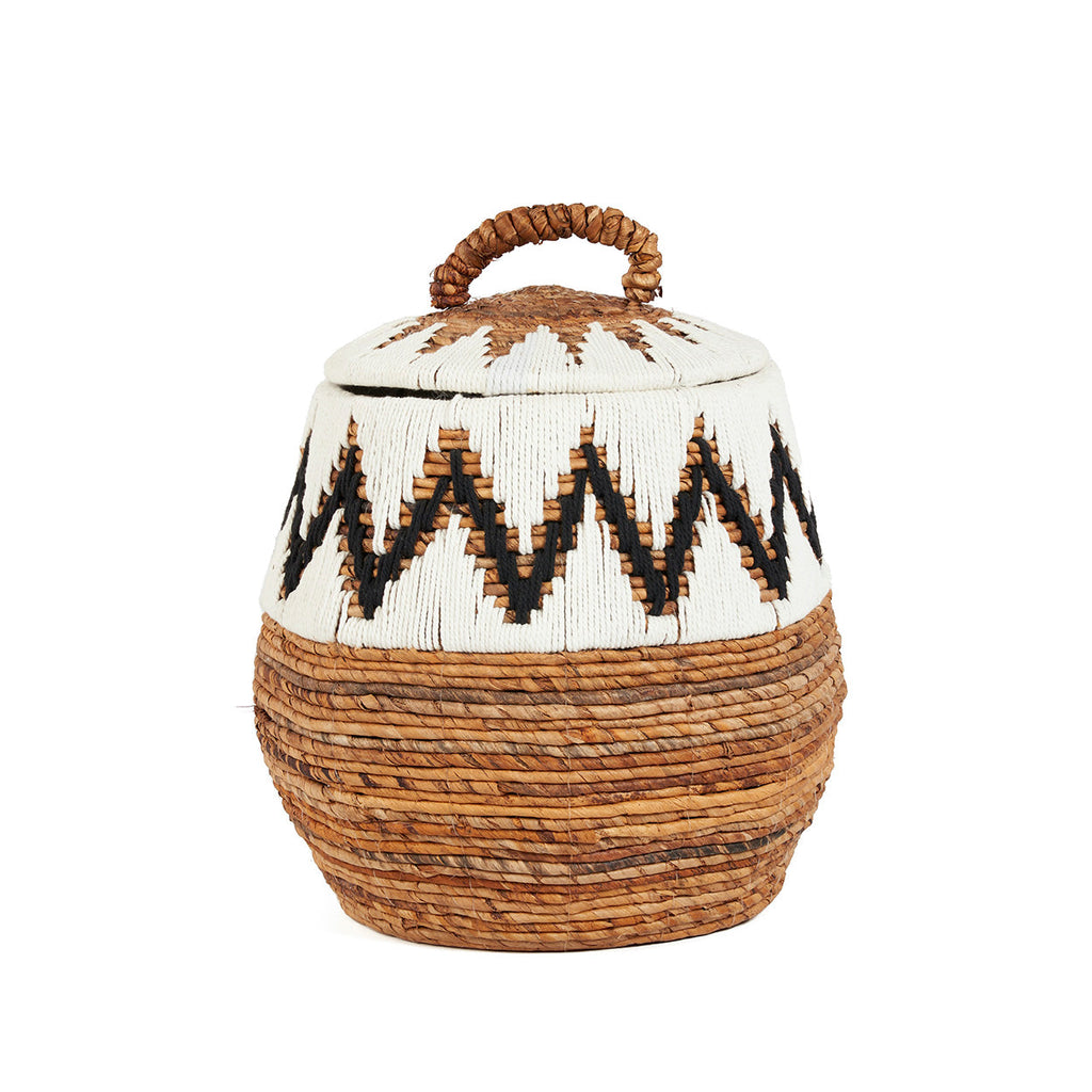 Panier Little Bay en feuille de bananier blanchie moyen modèle