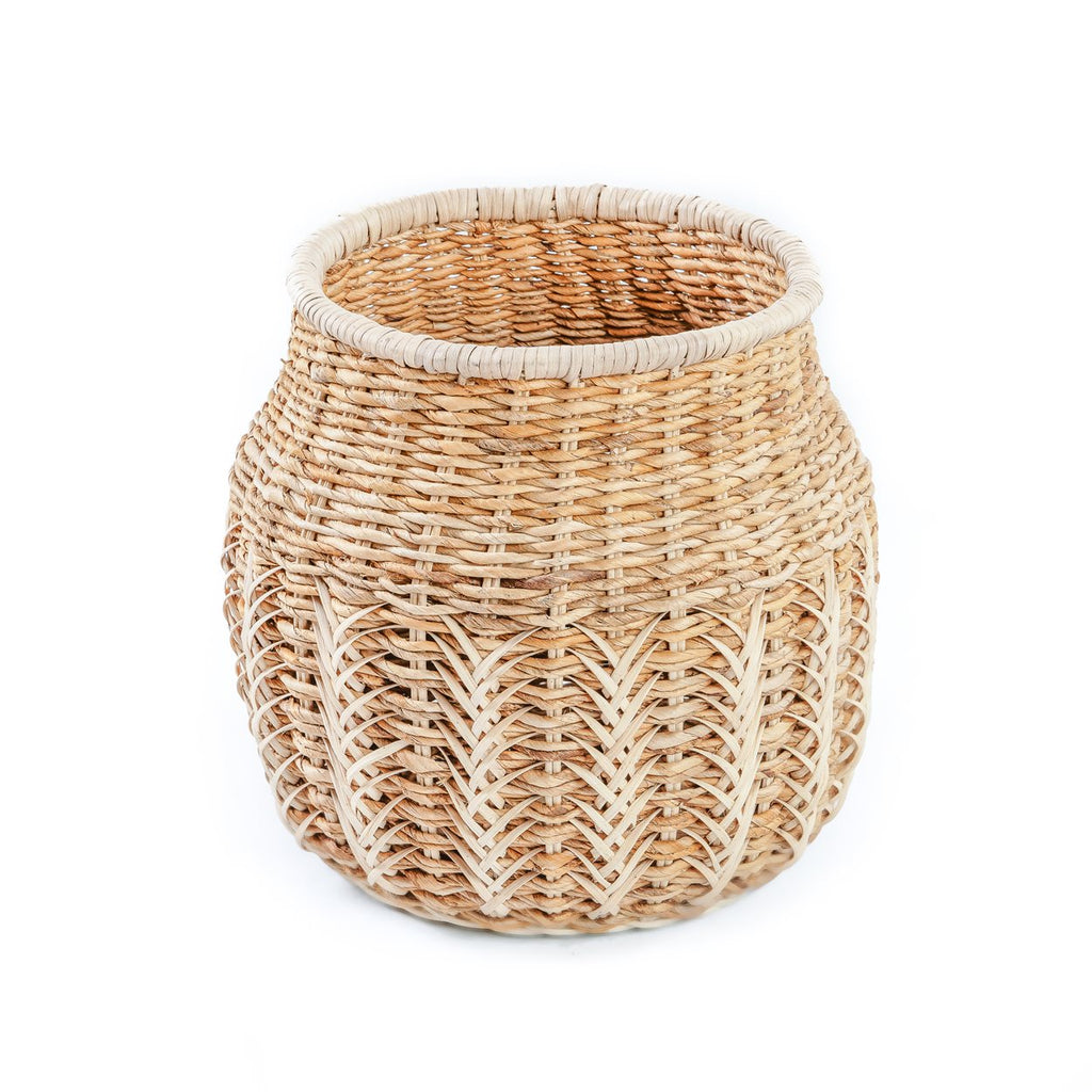 Panier Luziru en feuille de bananier et rotin