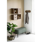 Panier Medan jonc de mer armature noire 33 cm en situation