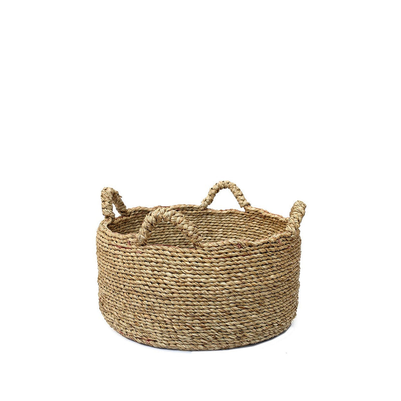 Dimensions Panier plat Quatre Mains en jonc de mer naturel