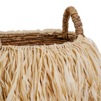 Panier Raffia en feuille de bananier et raphia, vue 6
