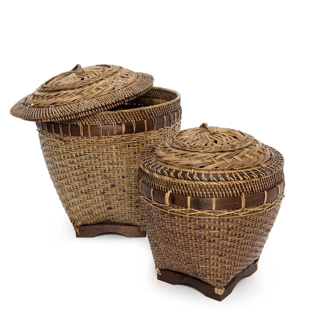 Panier de rangement Colonial en rotin moyen modèle, vue 5