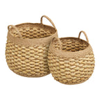 Panier Strahan jacinthe d eau tressée avec anses lot de 2
