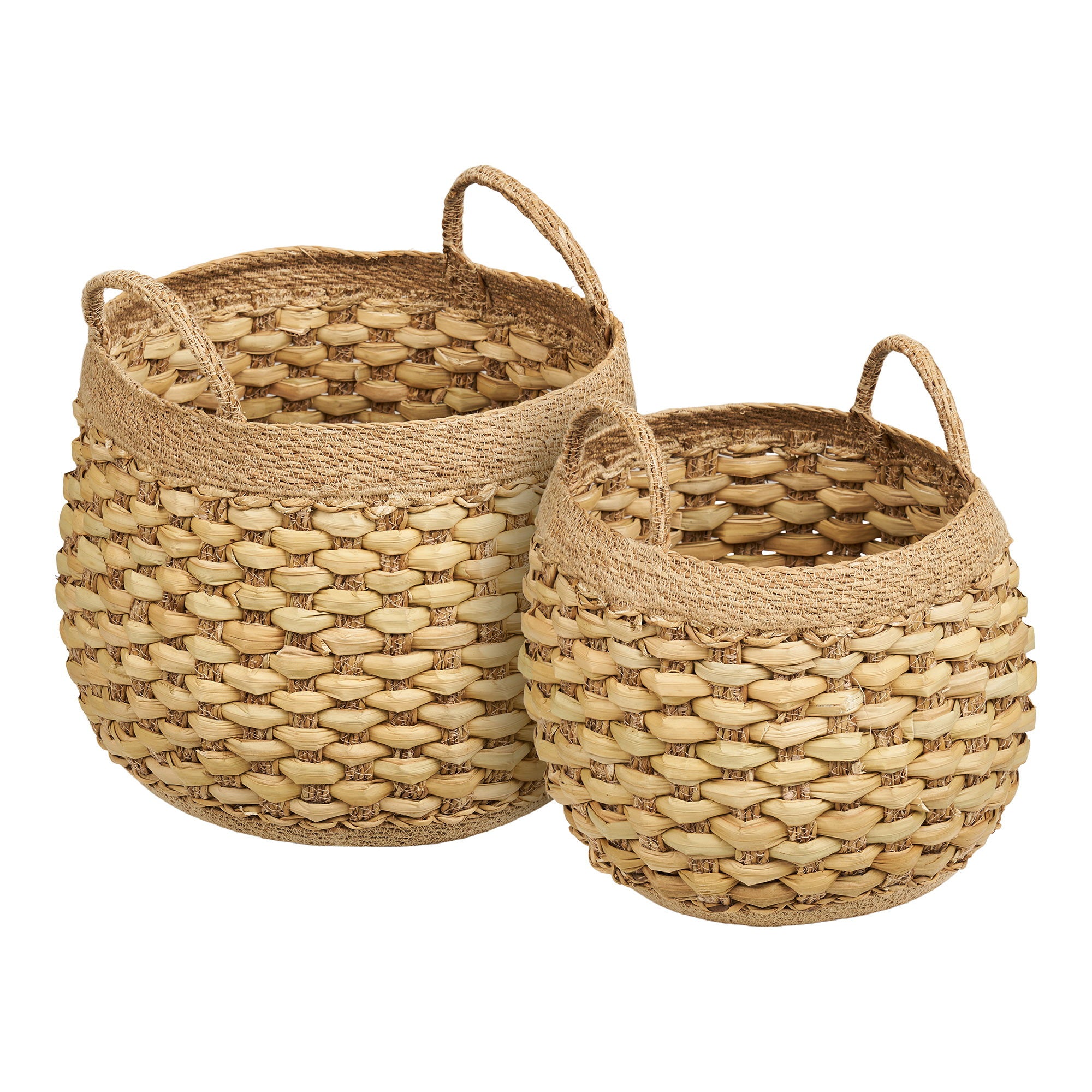 Panier Strahan jacinthe d eau tressée avec anses lot de 2