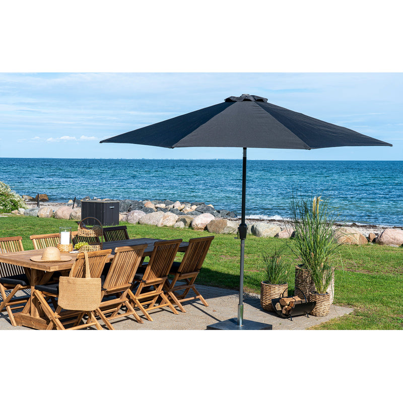 Dimensions Houston Polyester Parasol Black — Ø 300 cm Crank & Tilting
