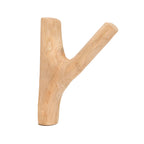 Patère en fourche de teck massif 20 cm