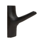 Patère en fourche de teck teinté noir 20 cm