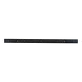 Patère murale Vita acier noir mat 70 cm 7 crochets ronds vue de face minimaliste
