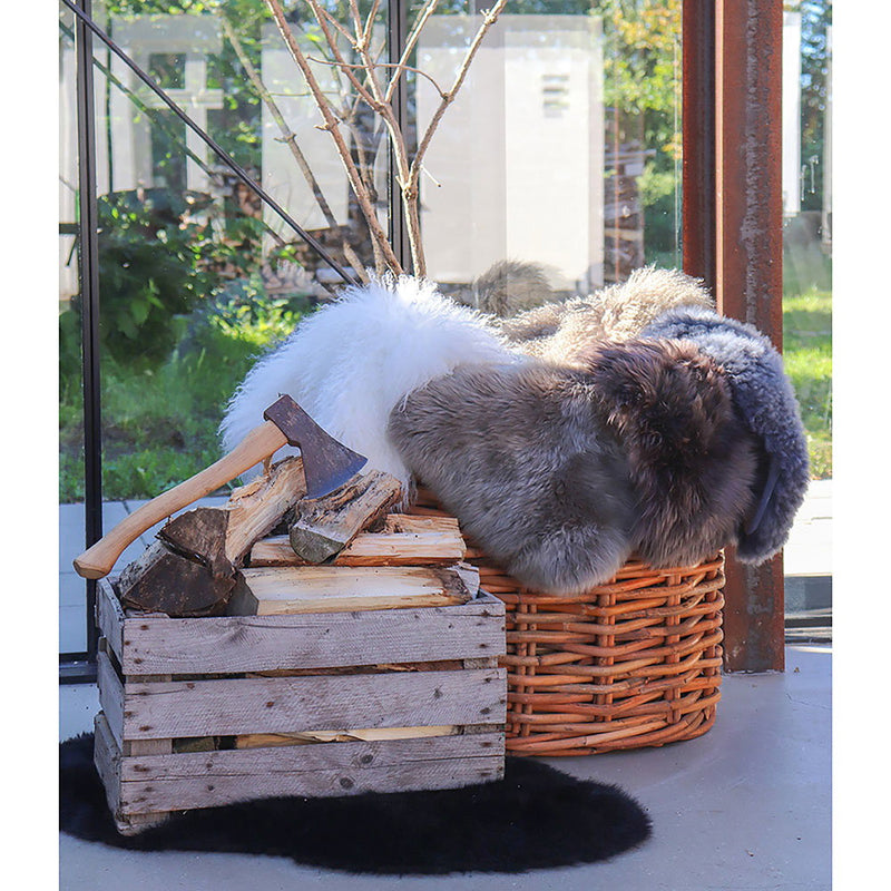 Dimensions Brown Natural Sheepskin – Genuine Long-Hair Sheepskin – 50 × 85 cm