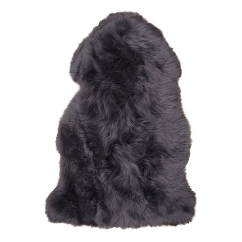 Peau d'agneau naturelle grise poil long 50 x 85 cm