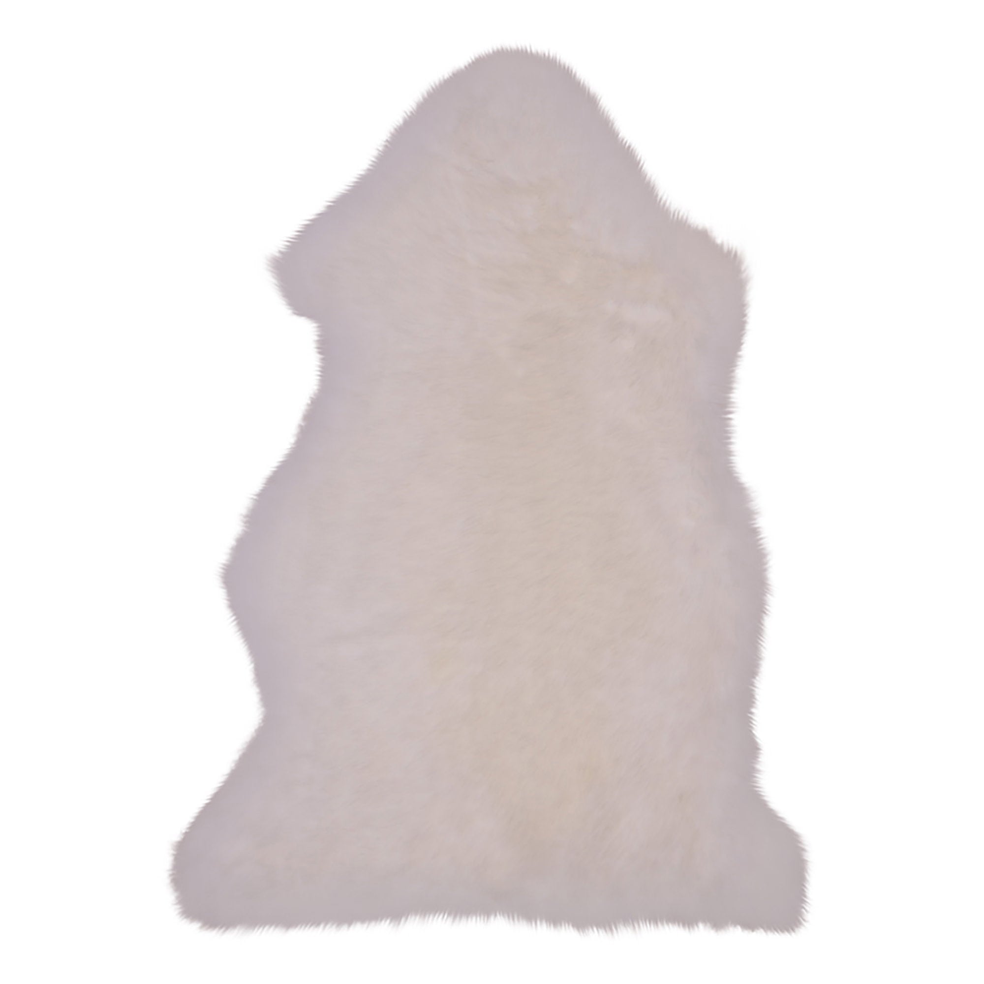 Peau d'agneau naturelle ivoire 50x85 cm vraie peau longue bouclée vue du dessus