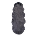 Peau d'agneau synthétique fausse fourrure gris anthracite 60x180 cm vue dessus