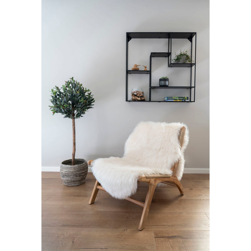 Dimensions Ivory Synthetic Lambskin – Fluffy Faux Fur – 60 × 180 cm