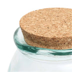 Petit bocal ventru à bouchon de liège en verre recyclé 10 cm, vue 3