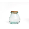 Petit bocal ventru à bouchon de liège en verre recyclé 10 cm