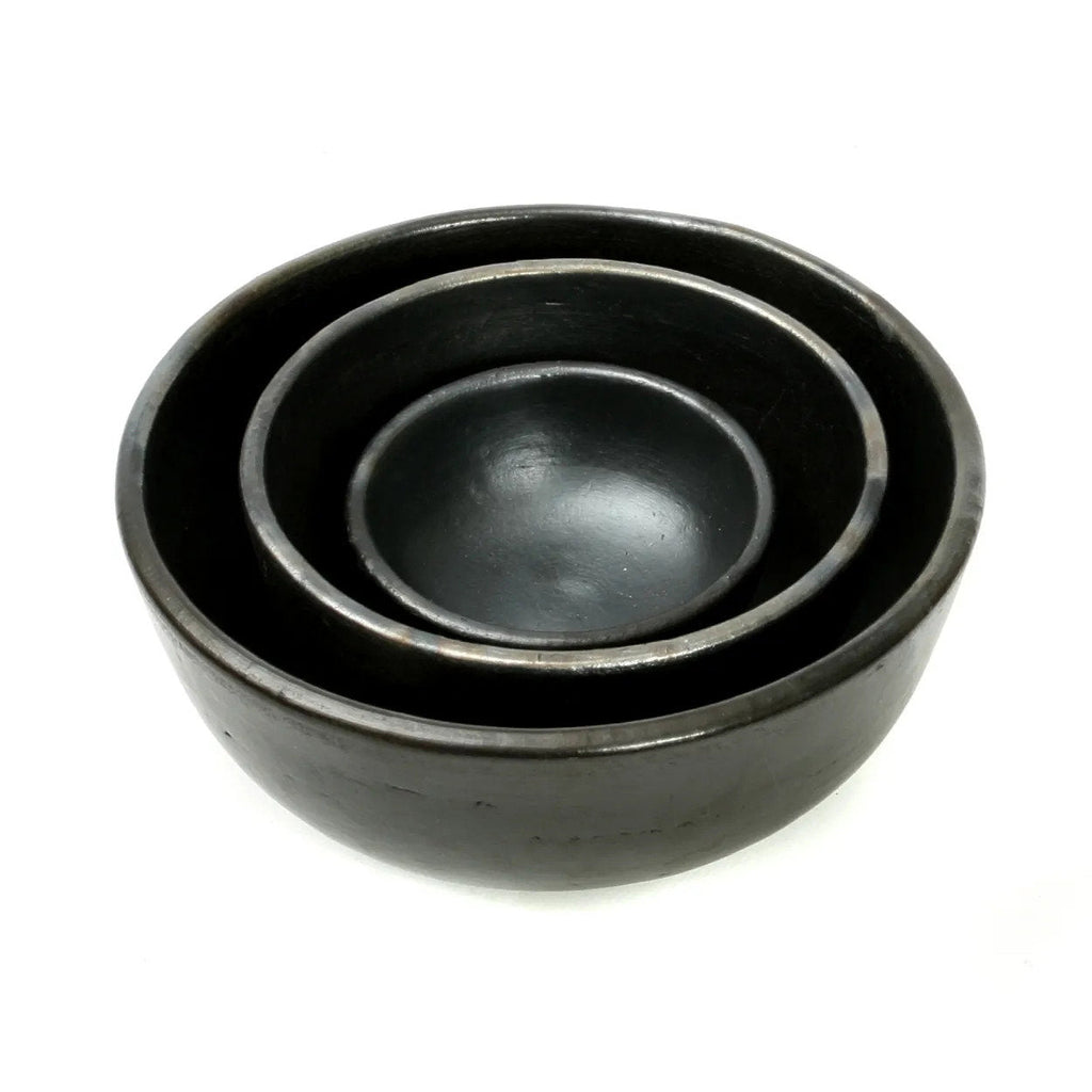 Petit bol en terre cuite fumée noire 10 cm, vue 3
