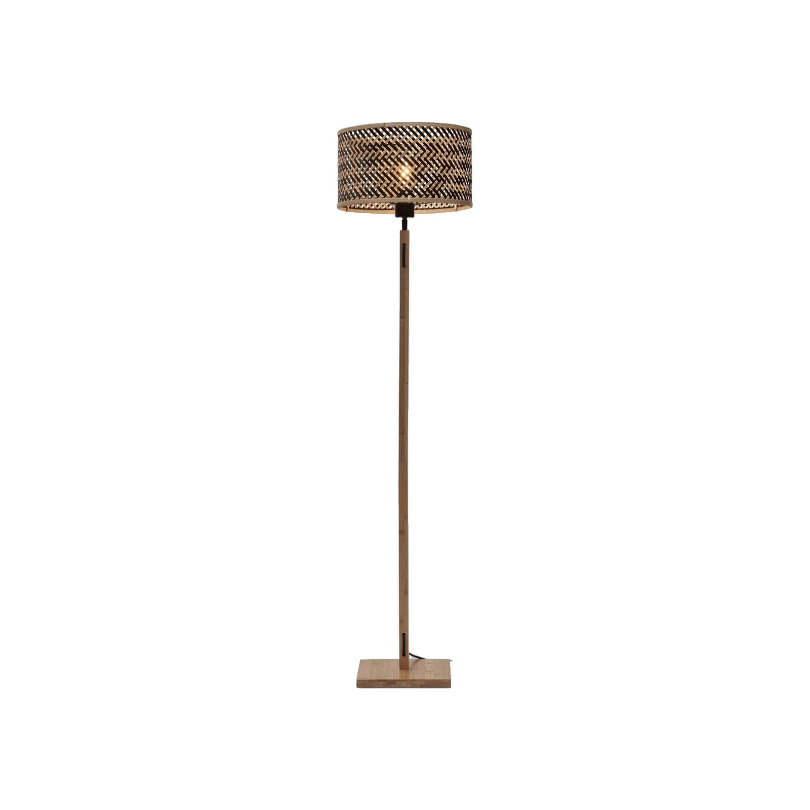 Petit lampadaire droit Java bambou bicolore 32 cm E27